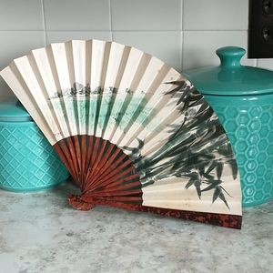 $1 add on!🌟 Vintage Chinese Fan Wall Art